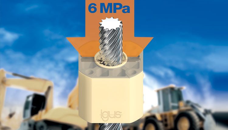 Lubrication-free adjustment of heavy loads with the new igus polymer lead screw nut