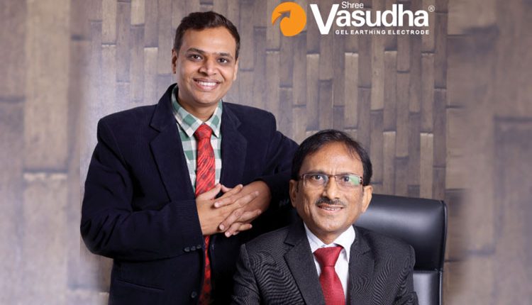 (L - R) Mr. Himal Solanki, Founder Shree Vasudha Gel Earthing Electrode and Mr. Ashwin Koradia, Founder Shree Vasudha Gel Earthing Electrode